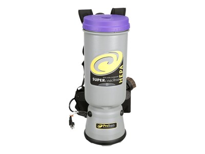 ProTeam Super CoachVac Backpack Vacuum, Gray/Purple (107119)