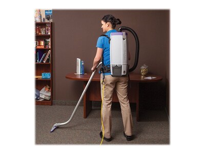 ProTeam Super Coach Pro 10 Backpack Vacuum w/Two-Piece Wand, Gray/Purple (107304)