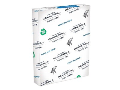 Hammermill Great White 50% Recycled 8.5 x 11 Copy Paper, 20 lbs., 92 Brightness, 500/Ream (086780)