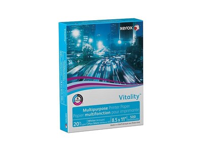 Xerox® Vitality® 8.5" x 11" Multipurpose Paper, 20 lbs., 92 Brightness, 500/Ream (3R02047)