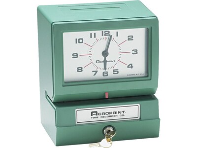 Acroprint Punch Card Time Clock System, Green (150NR4)