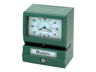 Acroprint Punch Card Time Clock System, Green (150NR4)