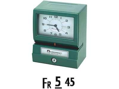 Acroprint Punch Card Time Clock System, Green (150NR4)