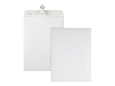 Quality Park Redi-Strip Catalog Envelopes, 9" x 12", White Wove, 100/Box (QUA44582)