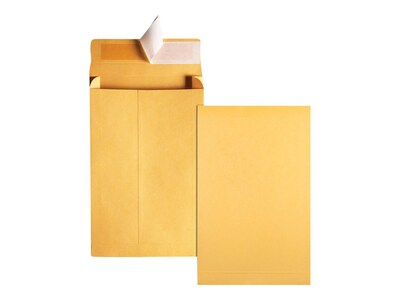 Quality Park Self Seal Kraft Catalog Envelopes, 9"L x 12"H, Kraft, 25/Box (QUA93334)