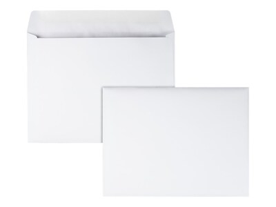 Quality Park Gummed Booklet Envelopes, 9" x 12", White Wove, 250/Box (QUA37682)