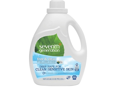 Seventh Generation Free & Clear HE Liquid Laundry Detergent, 66 Loads, 100 oz. (22780)