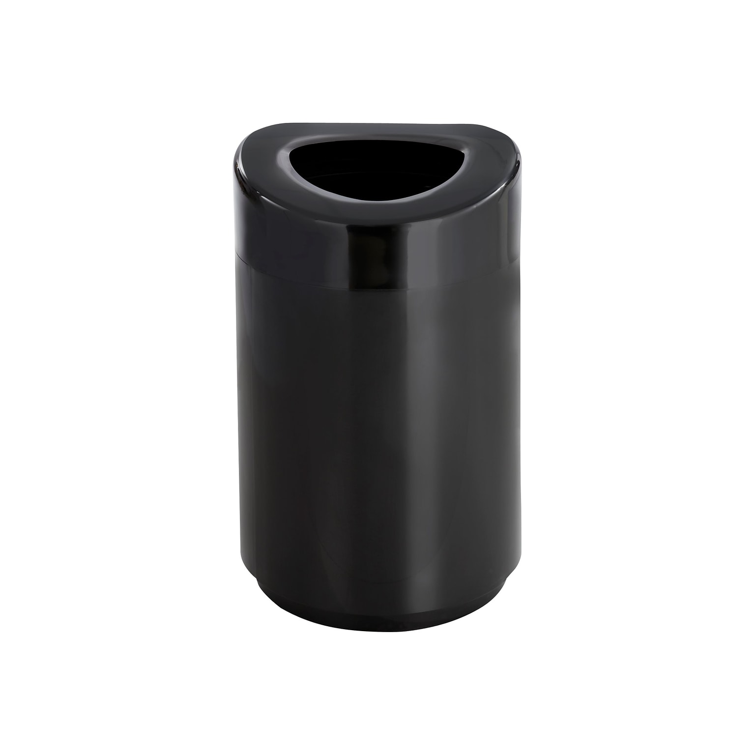 Safco Indoor Trash Can w/Lid, Black Steel, 30 Gal. (9920BL)
