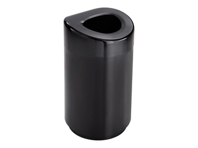 Safco Indoor Trash Can w/Lid, Black Steel, 30 Gal. (9920BL)