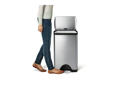 simplehuman Indoor Step Trash Can, Brushed Stainless Steel, 10 Gal. (CW1814)