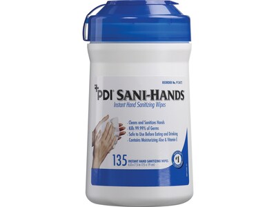 PDI Sani-Hand Sanitizer Wipes, 135/Pack (P13472)