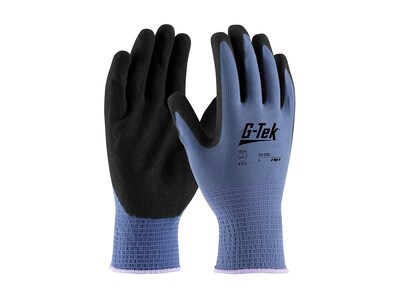 G-Tek Coated Work Gloves, Active Grip, Seamless Nylon Knit With Nitrile Coating, Large, 12/Pr (34-50