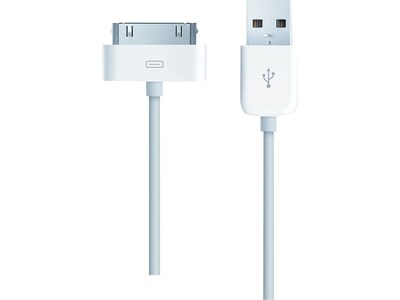 Apple Dock Connector to USB Cable for iPhone/iPad/iPod Touch, White (MA591G/C)