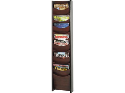 Safco Magazine Holder, Mahogany Wood (4331MH)