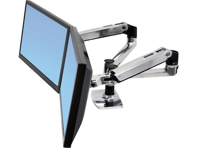 Ergotron LX Dual Side-by-Side Monitor Arm, Up to 27 Monitor, Black (45-245-026)