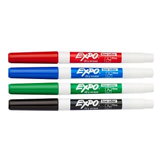  Paper Mate Low Odour Whiteboard Markers, Chisel Tip