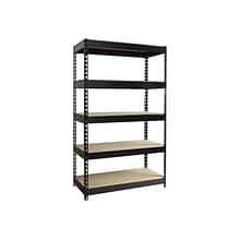 Iron Horse 3800 lb. Rivet Series 5-Shelf Metal Unit, 48W, Black (17313)