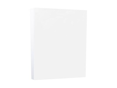 JAM Paper Vellum Bristol 110 lb. Cardstock Paper, 8.5" x 11", White Vellum Bristol, 50 Sheets/Pack (169855)