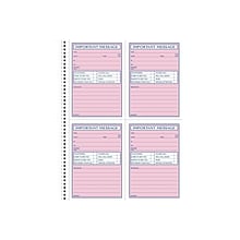 Adams Phone Message Pad, 5.5 x 3.8, Ruled, Pink, 50 Sheets/Pad (SC1184D)