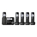 Panasonic KX-TGF345B 5-Handset Cordless Telephone, Black
