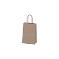 Bags & Bows 8.25H x 5.25W x 3.5D Shopping Bags, Kraft, 250/Carton (14-RK)