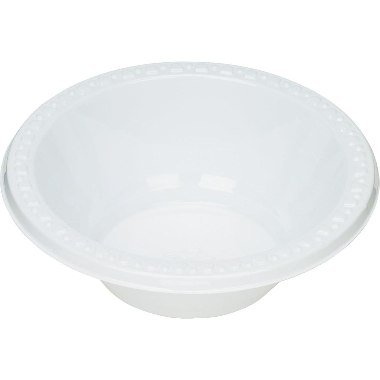 Table Mate Plastic Standard Bowls, 12 oz., White, 125/Pack (TBL-12244-WH)