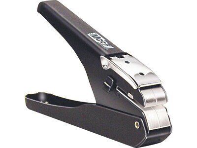 McGill Badge/Slot 1-Hole Punch, 1 Sheet Capacity, Black/Chrome (MCG16500)