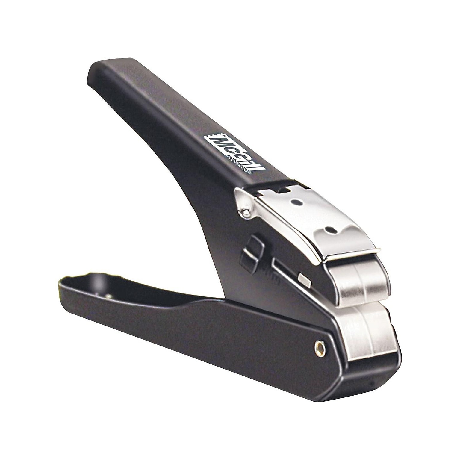 McGill Badge/Slot 1-Hole Punch, 1 Sheet Capacity, Black/Chrome (MCG16500)