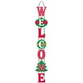 Amscan Christmas Welcome Stacked Sign, 27.5 x 4.5, MDF, 2/Pack (241598)