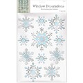 Amscan Embossed Snowflake Window Decorations, Assorted Sizes, Silver, 11 Decals/Set, 3 Sets/Pack (241622)