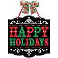 Amscan Happy Holidays Sign, 12 x 11.75, MDF, 4/Pack (241596)