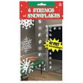 Amscan Snowflake String Decorations, Silver/White, 6/Set, 3 Sets/Pack,(672015)