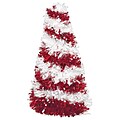 Amscan Tinsel Christmas Tree 10 Centerpiece, Red/White Candy Cane Stripe, 6/Pack (241320)