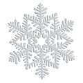 Amscan Snowflake 6.5 Decorations, Glitter Silver, 7/Pack (190894)