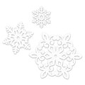 Amscan Snowflake Cutouts, Assorted Sizes, Glitter White, 20 Cutouts/Set, 2 Sets/Pack (191817)