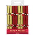 Amscan Foil Embossed Crackers, 9.25, Red/Gold (392902)