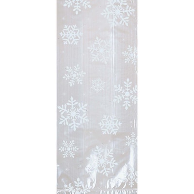 Amscan Snowflake Cello Bag, 9.5 x 4 x 2, 20/Pack, 7 Packs (370198)
