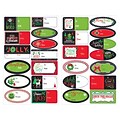 Amscan Modern Christmas Adhesive Labels, 5/Pack, 156 Per Pack (260142)