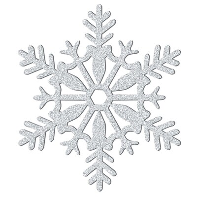 Amscan Snowflake 11 Decorations, Glitter Silver, 5/Pack (191364)