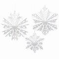 Amscan Snowflake Fan Decorating Kit, Paper, 2/Pack, 3 Per Pack (290956)