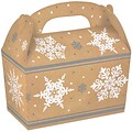 Amscan Snowflake Kraft Gable Box, 2.75 x 4.5 x 2.5, 4/Pack, 5 Per Pack (396602)