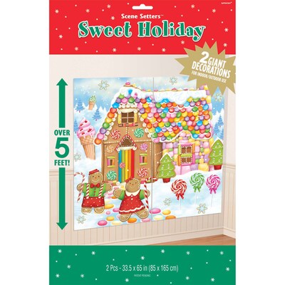 Amscan Sweet Holiday Scene Setter, 65 X 33.5, 3/Pack, 2 Per Pack (670231)