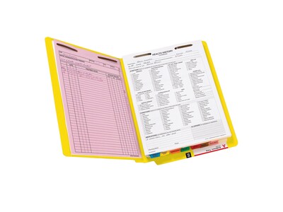 Smead End Tab Classification Folders, Shelf-Master Reinforced Straight-Cut Tab, Letter Size, Yellow, 50/Box (25940)