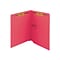 Smead End Tab Classification Folders, Shelf-Master Reinforced Straight-Cut Tab, Letter Size, Red, 50