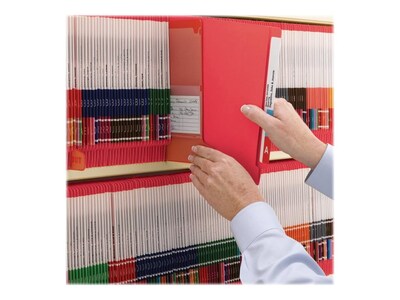 Smead End Tab Classification Folders, Shelf-Master Reinforced Straight-Cut Tab, Letter Size, Red, 50/Box (25740)