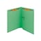 Smead End Tab Classification Folders, Shelf-Master Reinforced Straight-Cut Tab, Letter Size, Green,