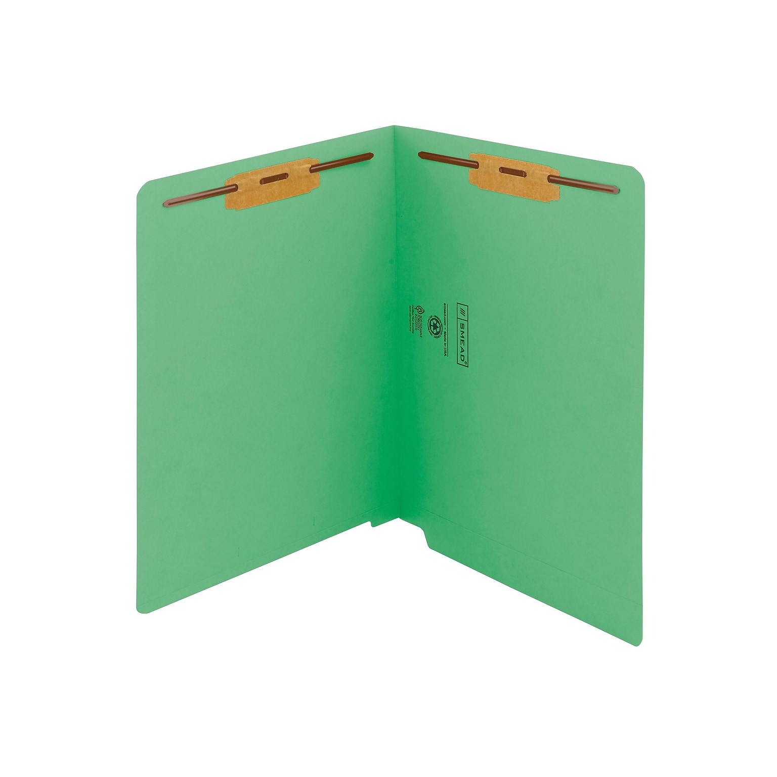 Smead End Tab Classification Folders, Shelf-Master Reinforced Straight-Cut Tab, Letter Size, Green, 50/Box (25140)