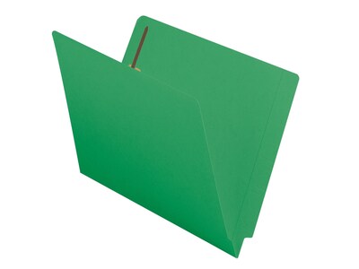 Smead End Tab Classification Folders, Shelf-Master Reinforced Straight-Cut Tab, Letter Size, Green, 50/Box (25140)