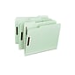 Smead 100% Recycled Pressboard Classification Folders, Letter Size, Gray/Green, 25/Box (15003)