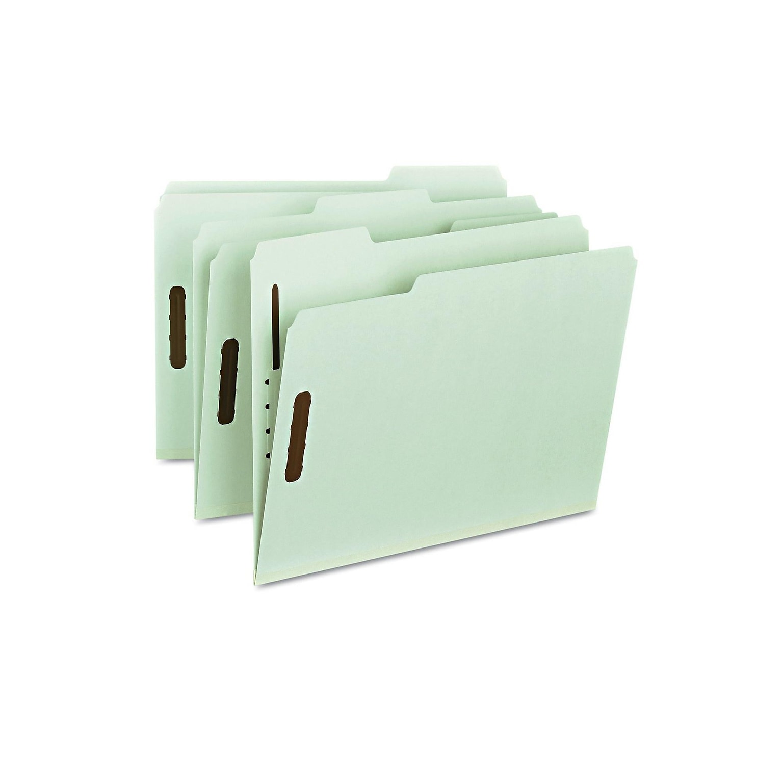 Smead 100% Recycled Pressboard Classification Folders, Letter Size, Gray/Green, 25/Box (15003)